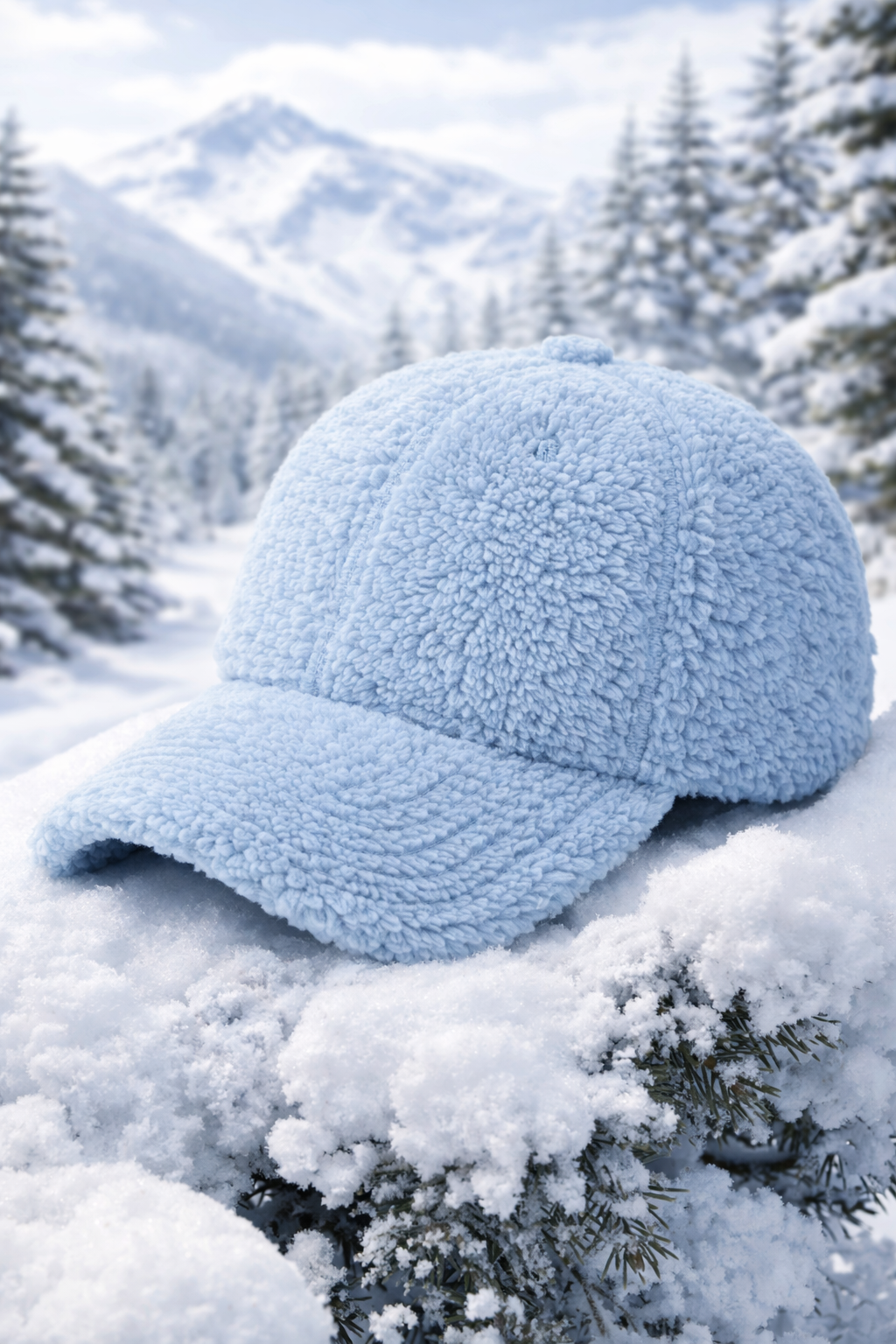 KONEKA Fuzzy Sherpa Baseball Cap, Soft Fleece Hat, Adjustable Casual Streetwear