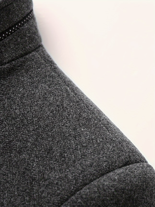 KONEKA Men's Woolen Stand Collar Men's Jacket Suit Autumn Winter Wool Blend Coats Male