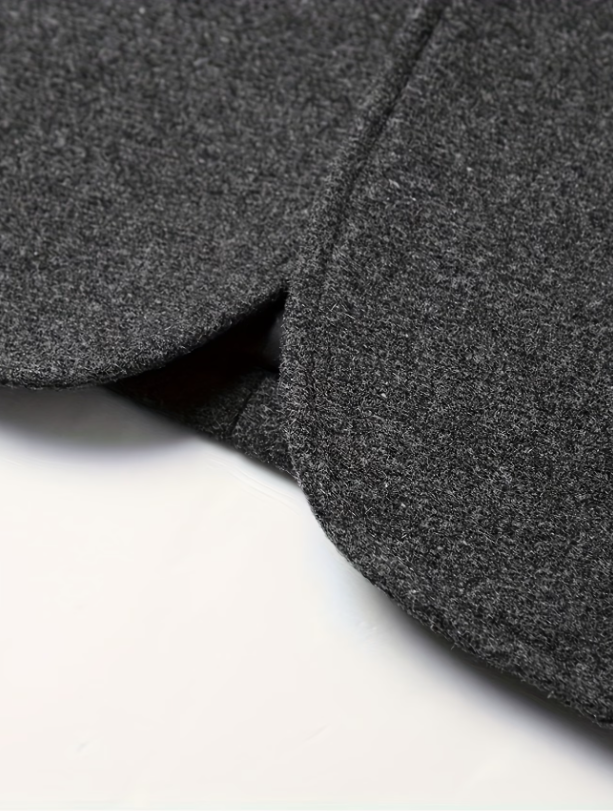 KONEKA Men's Woolen Stand Collar Men's Jacket Suit Autumn Winter Wool Blend Coats Male