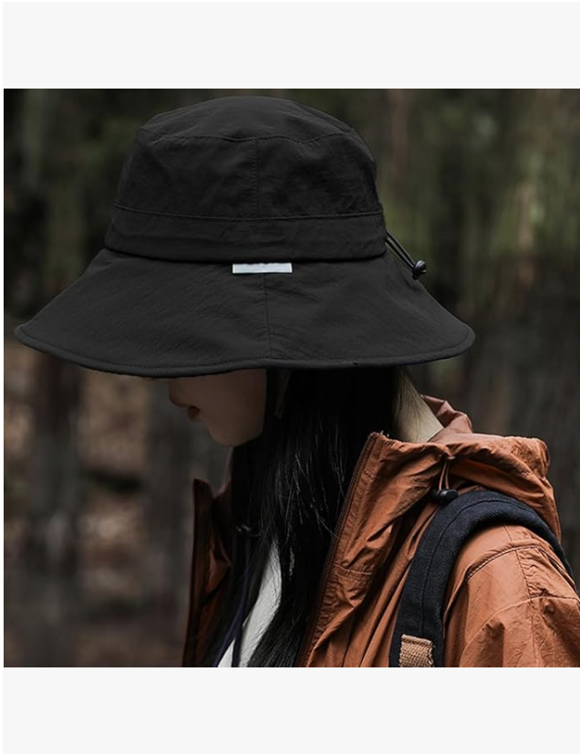 KONEKA An Waterproof Bucket Hat for Men Women Quick Dry Sun Hat Fishing Safari Hat Adjustable Chin Strap UV Protection