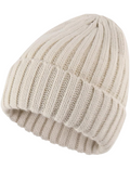 KONEKA Women's Rib Knit Cuffed Beanie Hat Stretch Acrylic Winter Hat Thick Warm