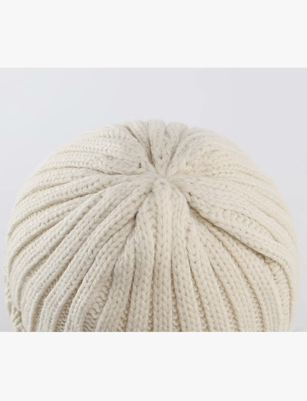 KONEKA Women's Rib Knit Cuffed Beanie Hat Stretch Acrylic Winter Hat Thick Warm