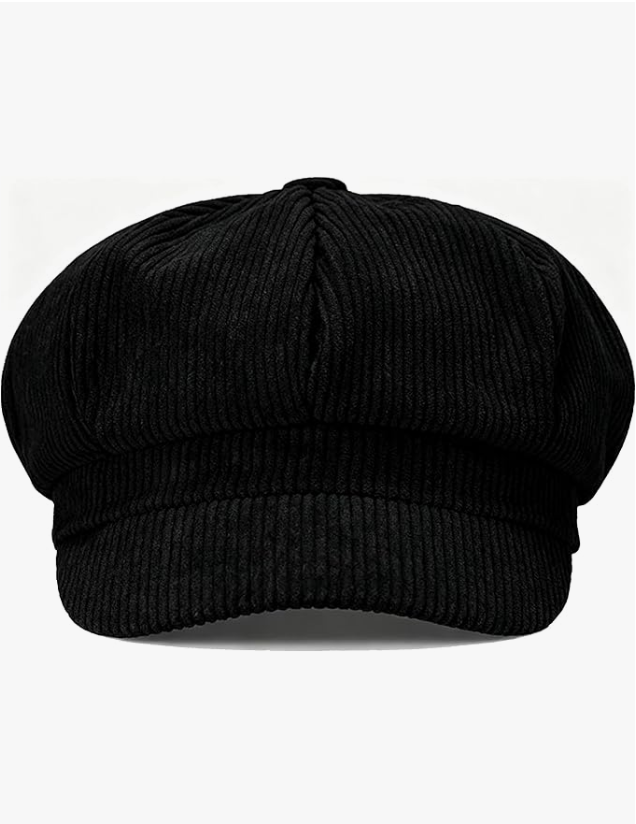 KONEKA Womens Corduroy Caps 8 Panel Peaked Cap Vintage Newsboy Paperboy Hats Gatsby Cabbie Cap Painter Tour Hat